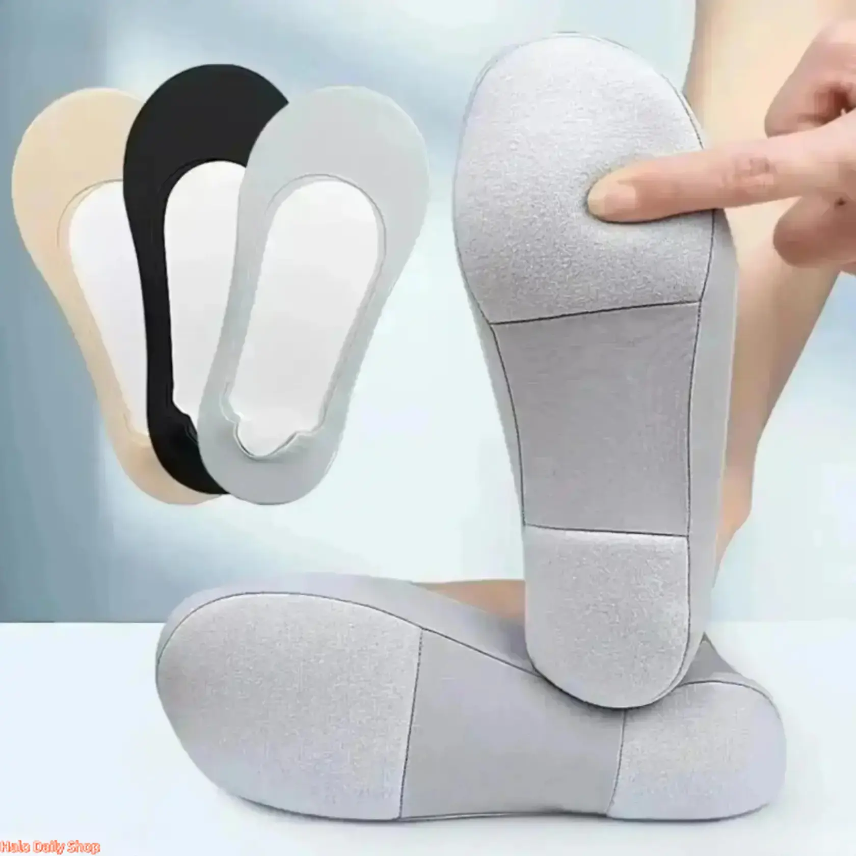 3/10 Pcs Women Thickened Non-Slip Invisible No Show Boat Socks, Soft Comfort Hidden Liner Socks for Flats & Sneakers, Breathable Footwear for Spring Summer Daily Wear, Sweet Practical Gift for Girlfriend