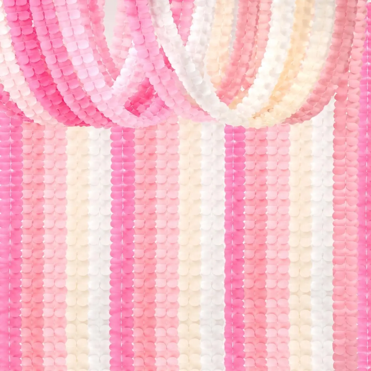 Pastel Pink Streamers Party Decorations, Paper Chain Garland, 15pcs 57Ft Four-Leaf Clover Streamer Paper Garland for Ceiling Decorations Hanging, Wedding Baby Shower Bridal Shower Birthday Decor