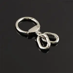 3pc Rotatable Spring Snap Hook, Trendy DIY Jewelry Clasp, Universal Hardware Accessory for Keychain, Bag Strap Extension & Doll Decoration