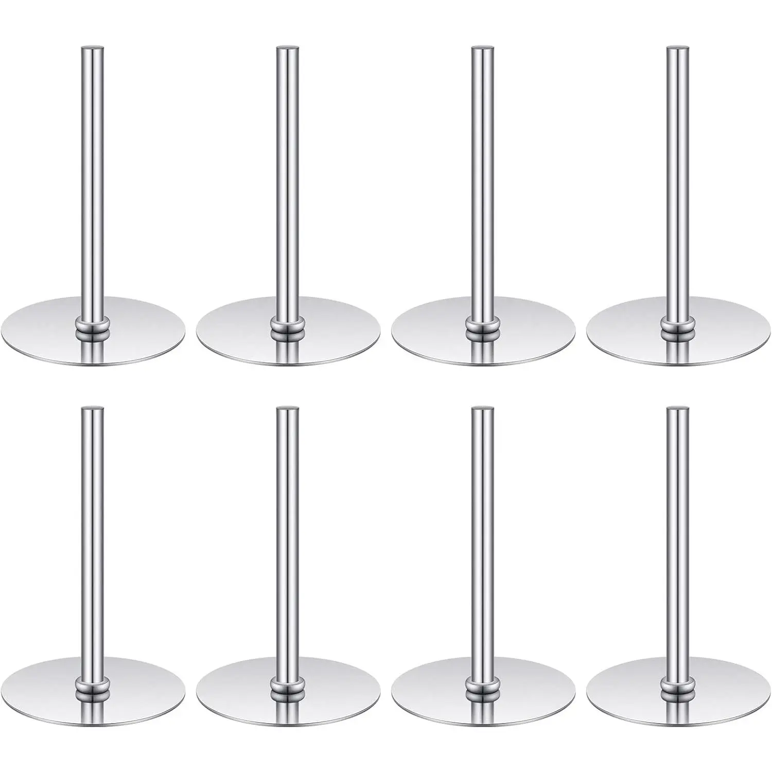 8 Pieces Cake Heating Core for Baking Cakes Stainless Steel Heating Rod 2 Inches Silver Rod for Decorating Supplies Baking Tools Accessories