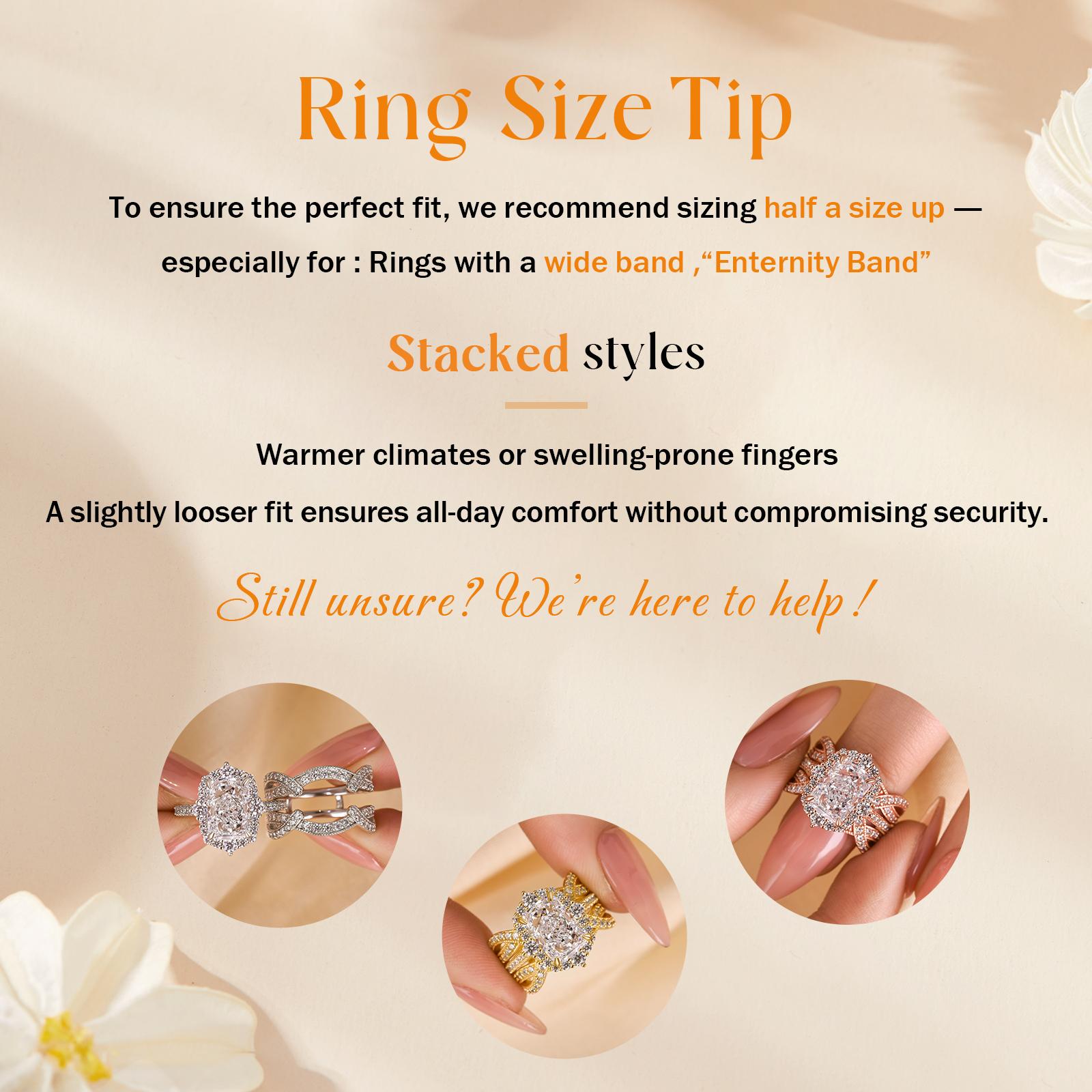 Maxine Vintage 3.0ct Radiant Cut Insert Engagement Ring Set,Bridal Ring Set,5A Cubic Zirconia Women's Ring Jewelry,Wedding Ring Set for Daily,Travel,Proposal,Birthday,Anniversary