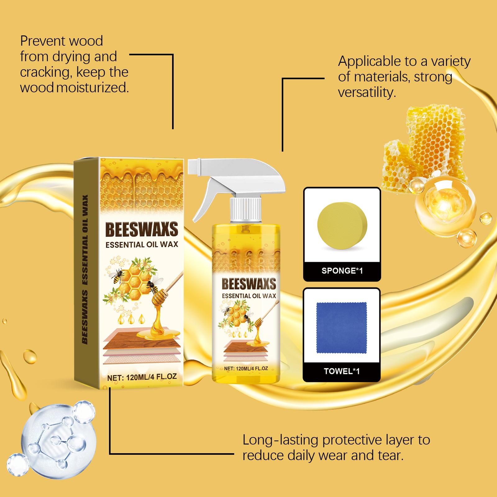 Wood Polishing Beeswax Spray - Furniture Care, Polishing, Color Protection, Nourishing, Anti-Cracking Wood Spray