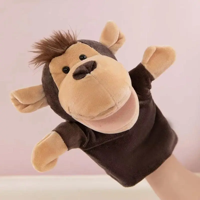 Cute Cow Stuffed Animal Hand Puppet - Polyester-Cotton Interactive Cartoon Plush Doll for Kids, Stage Storytelling, Early Education & Children Development