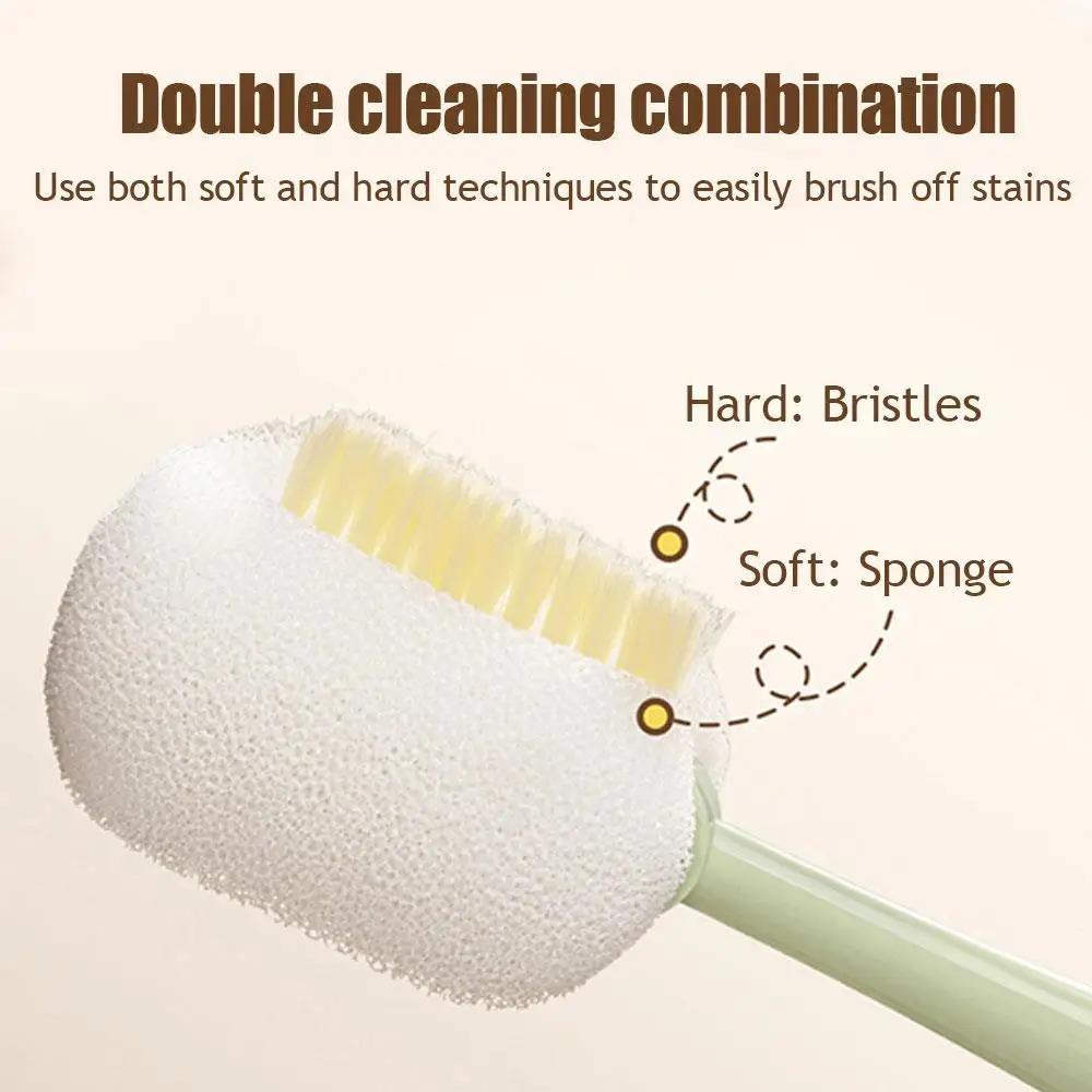 5-in-1 Bottle & Straw Cleaning Brush – Baby Bottle Brush Cleaner,Multifunctional Tool for Bottles, Cups, Straws (Cream White/Jasmine Green)