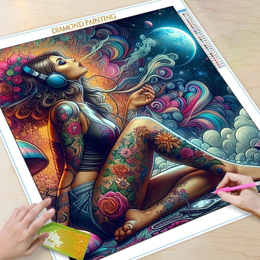 Cartoon Pattern DIY Diamond Arts Colorful Painting Kit without Frame, DIY 5D Diamond Arts Colorful Painting Kit, Wall Art Decor for Home, Diamond Painting Kits Crafts
