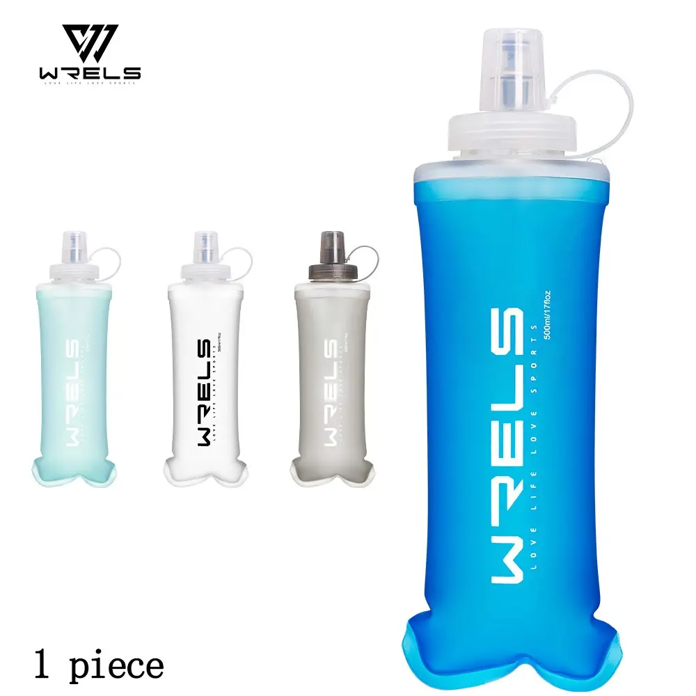 WRELS Portable Soft Water Flask, Professional Camping Hiking Off-Road Bottle, Foldable Cup, Outdoor Gear Essentials, Tpu Material