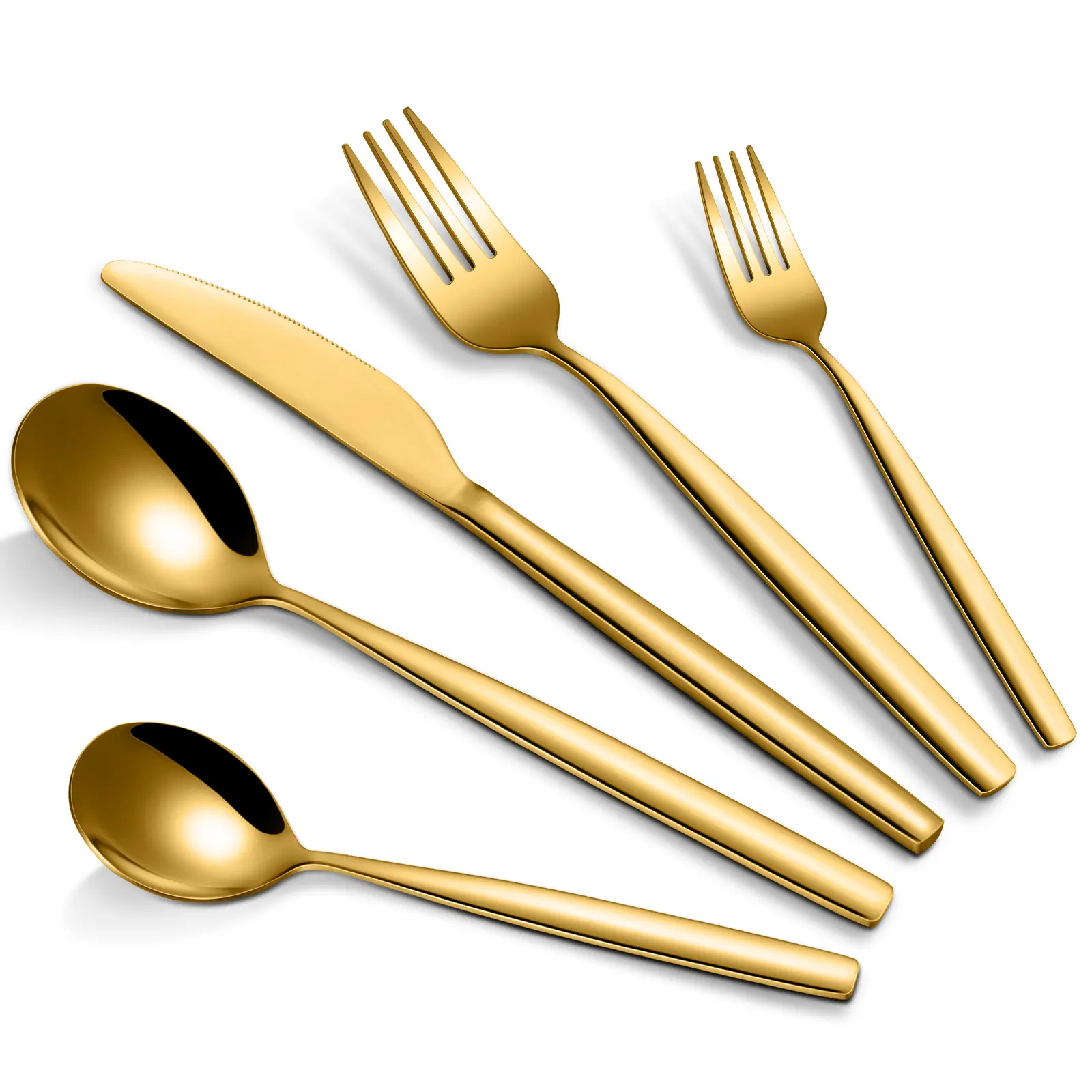 GARVEE 30-Piece Stainless Steel Tableware Flatware Set - Service for 6, Mirror-Polished Cutlery (Forks, Knives, Spoons), Durable, Rust-Resistant, Dishwasher-Safe, Organiser Rack Compatible
