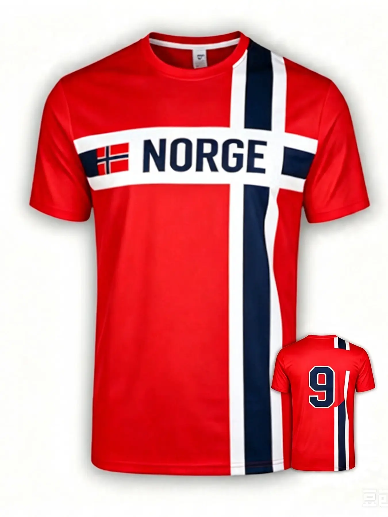Norway Norge Football Jersey, Base Round Neck Quick-Dry Short Sleeve, Loose-Fit Casual T-Shirt, Norway Fan Gift, Nordic Travel Souvenir