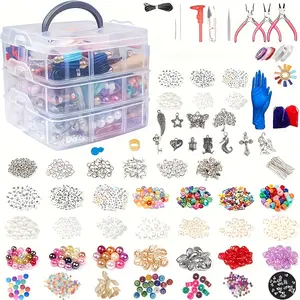 700pcs Bracelet Making Kit with Tools, DIY Jewelry Set for Bracelets, Keychains, Fashion Accessories, Perfect Gift for Craft Enthusiasts