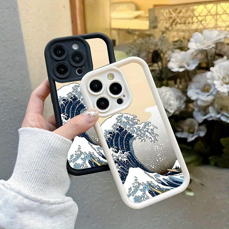 Oil painting of the ocean design black and white Soft TPU Material, Fun and durable, Shockproof and Anti-slip Protection phone case for iPhone 17 E Air Pro ProMax iPhone16 15 14 Plus 13 12 Mini 11 X XS XR