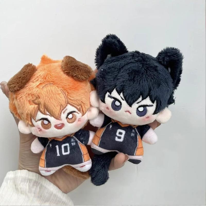 10cm Anime Action Figures Haikyuu Plush Toy Hinata Shoyo Keychain Tobio Kageyama Yu Nishinoya Bag Pendant Volleyball Fans Doll