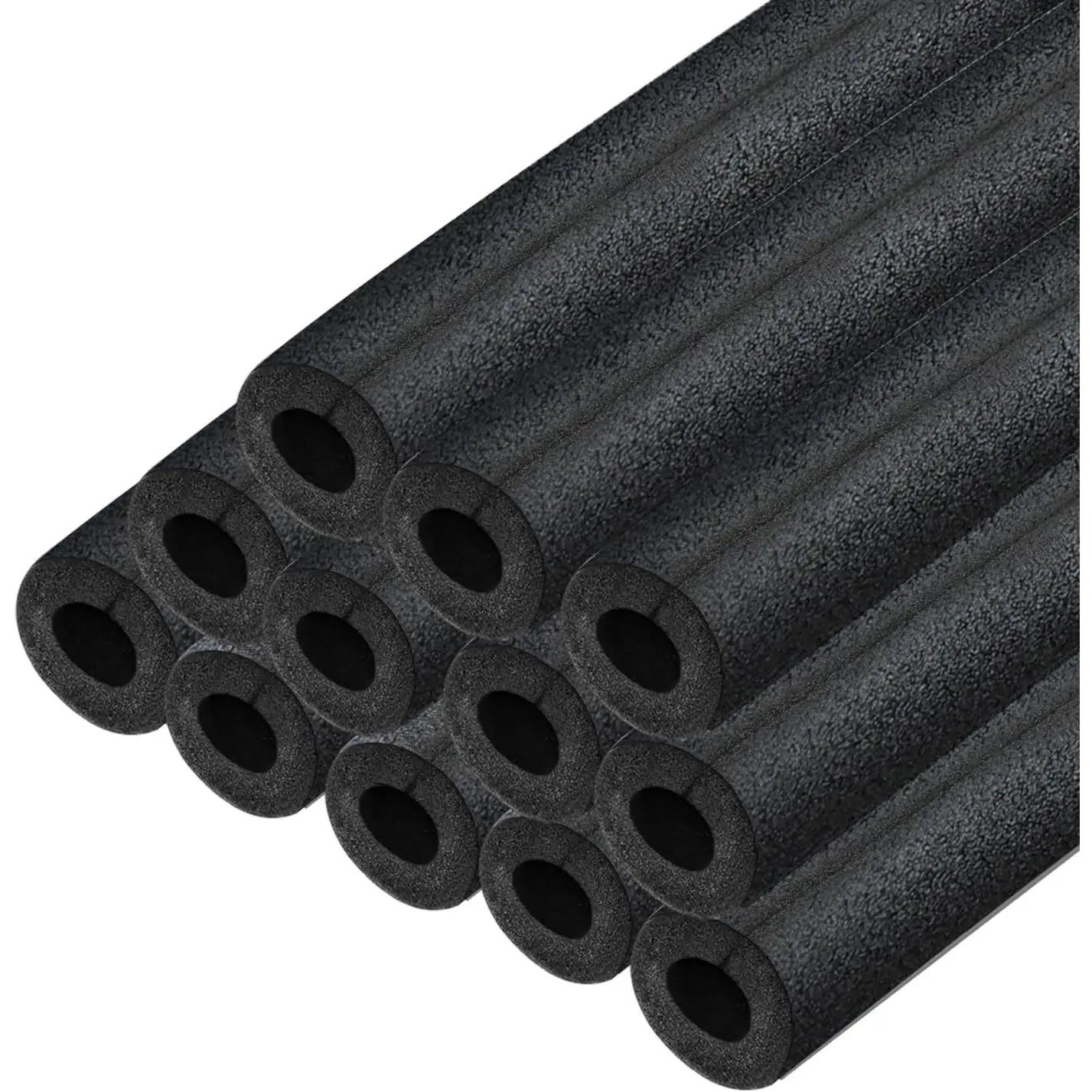 Insulating Foam Pipe Covers, Outdoor Water Pipe Insulation for Freeze Protection, Foam Tube Suitable for Indoor & Outdoor Water Pipe Pipeline (12 Pcs, 1/2 Inch)