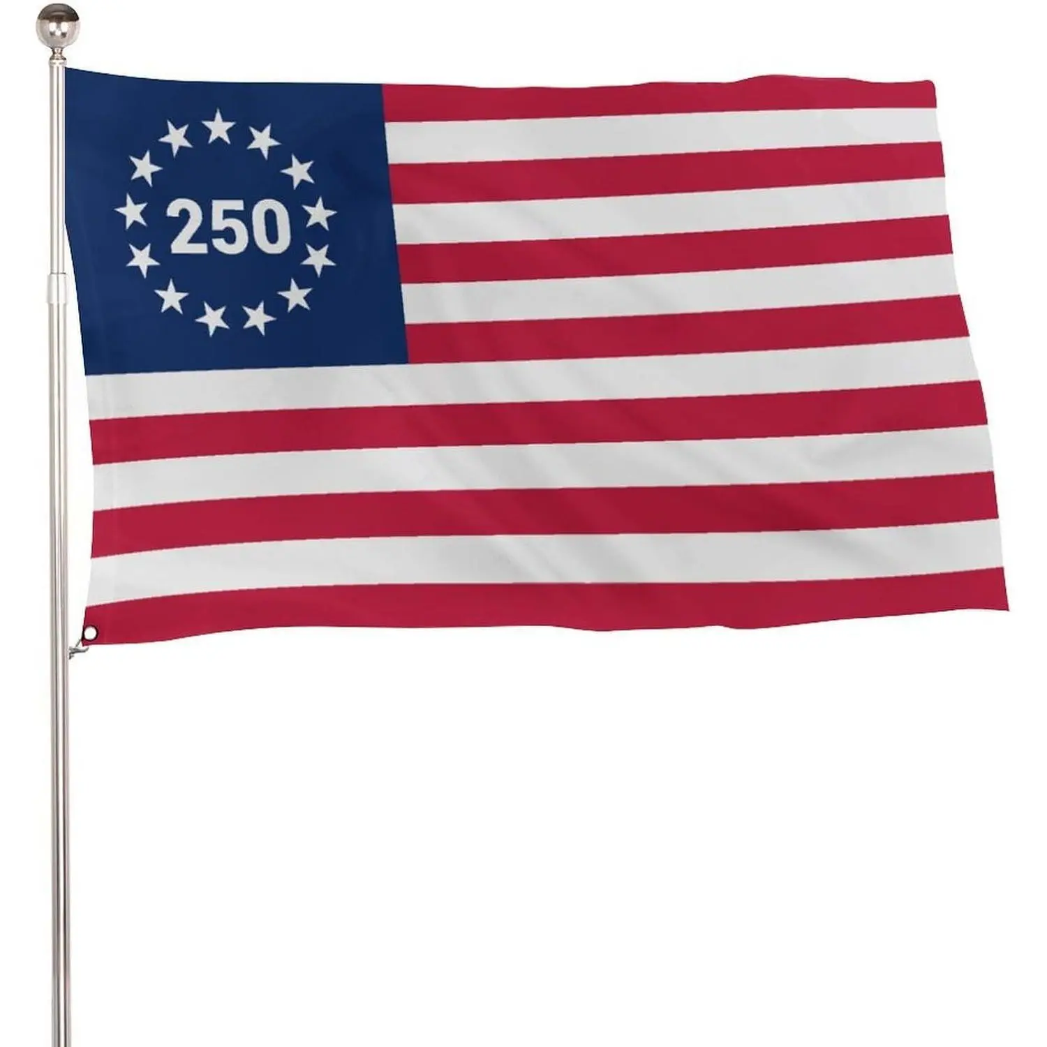 13 Stars American Flag, 5x3 Ft 115D Polyester Lightweight Flag with 2 Metal Eyelets  memorial day banner