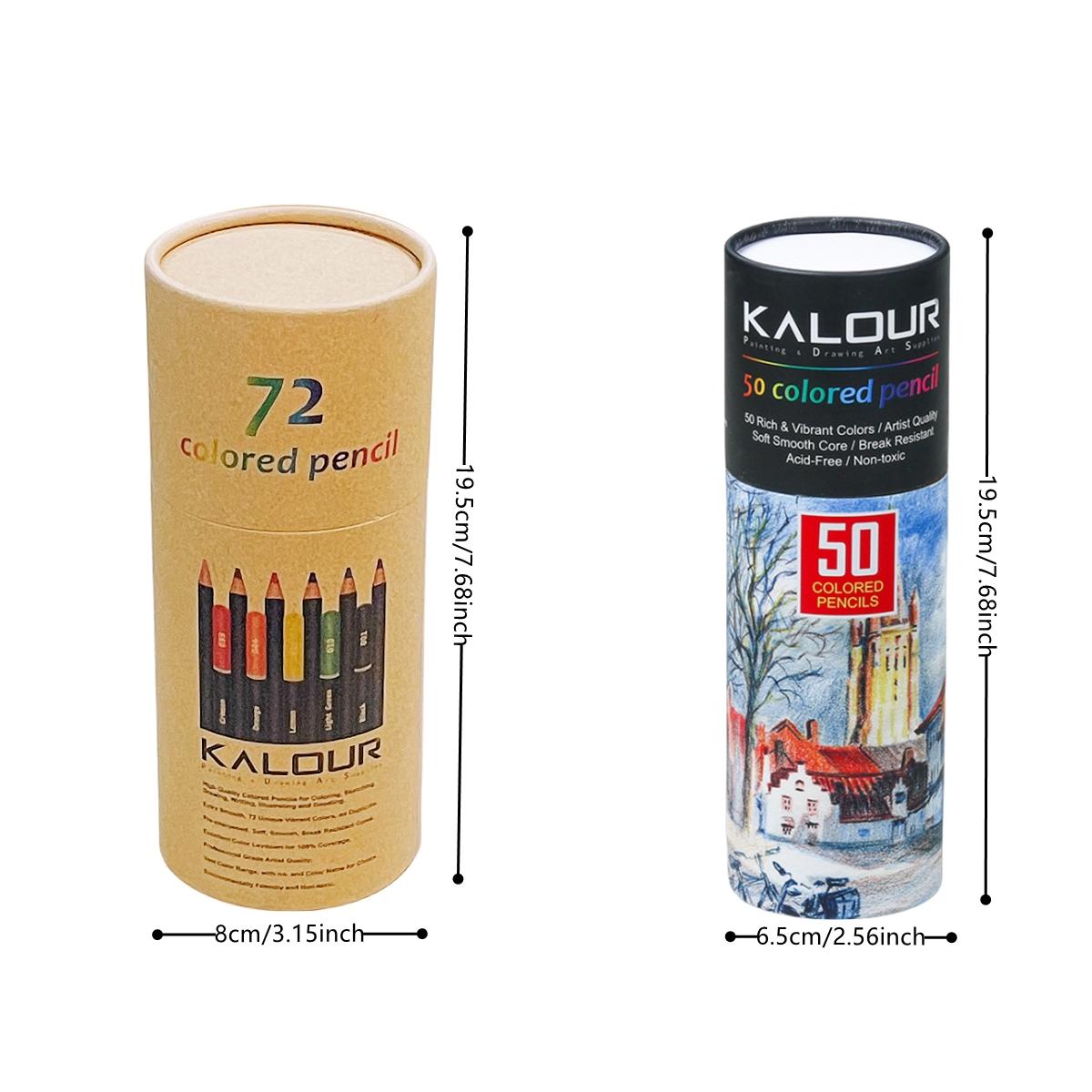 Oil Colored Pencil, 1 Set Professional 50/72 Colors Vibrant Color Artist Pencil Set with Pencil Sharpener and Eraser, Art Supplies for Adults Beginners