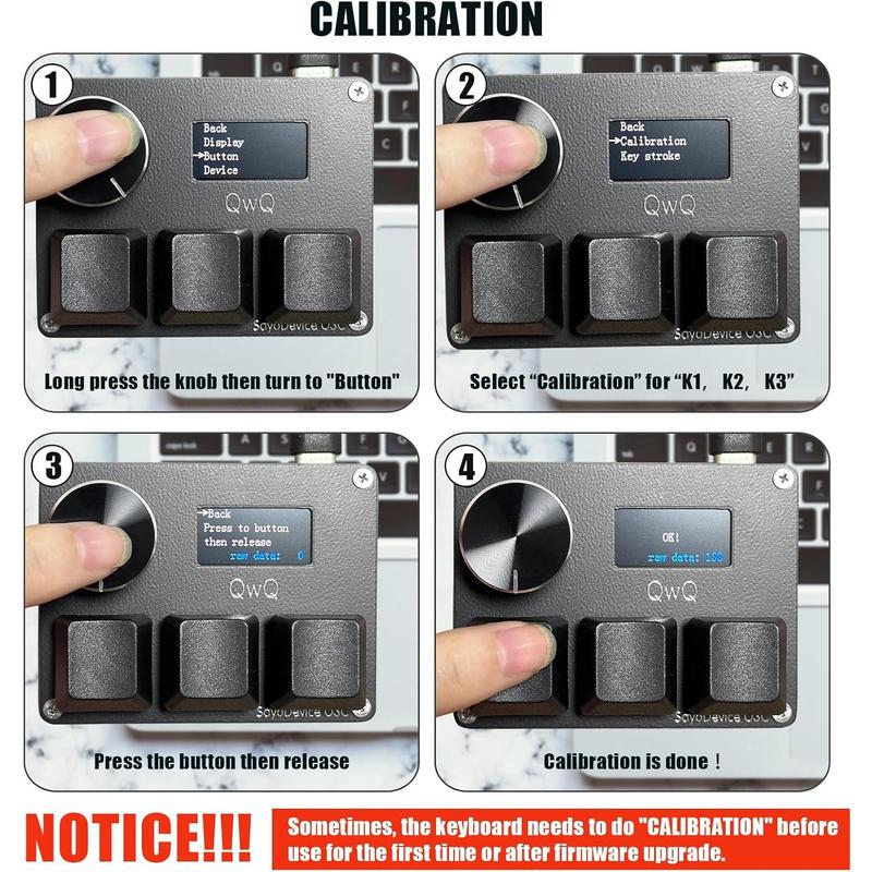 SayoDevice O3C OSU Keyboard Rapid Trigger Hall Switches Magnetic Linear Switches Keyboard with Knob and Screen,Copy Paste,Scut,Macro swap Mini
