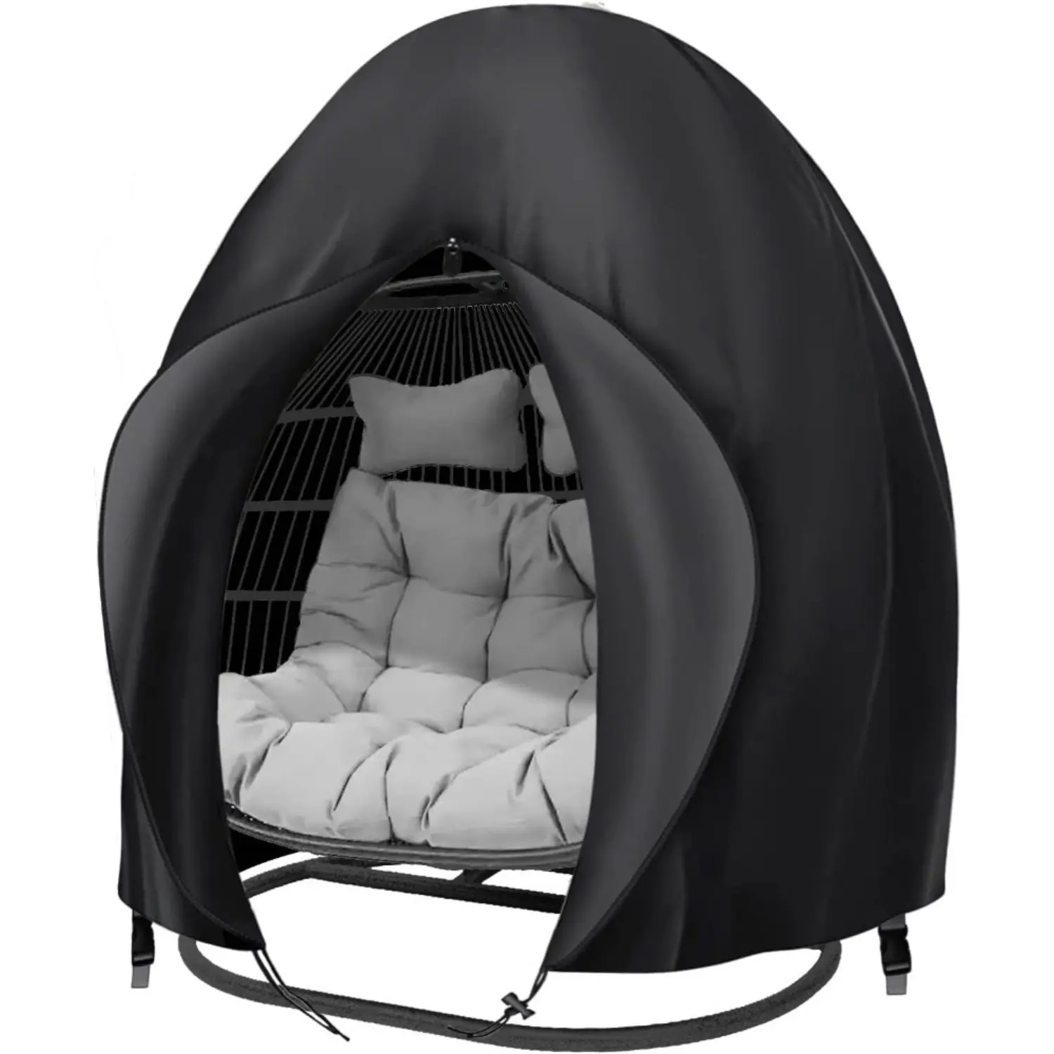 75×45 Inch Double-person Egg Chair Dust Cover(only for Chair Covers), Made of Oxford Fabric, Water-resistant, Sun-proof and Dust-proof, Specially Designed for Outdoor Hanging Rocking Chairs, Four-season Protection for Garden Swings