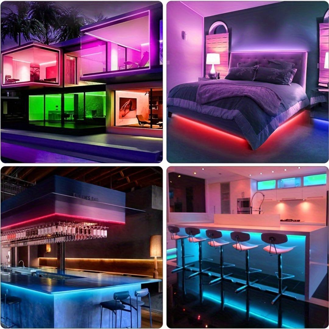 LED Light Strip, RGB LED Lights, 5V Light Strip with 3-Key Controller & Portable Battery Box, Cuttable & Dimmable Strip Light for Living Room, Party, Festival Decor