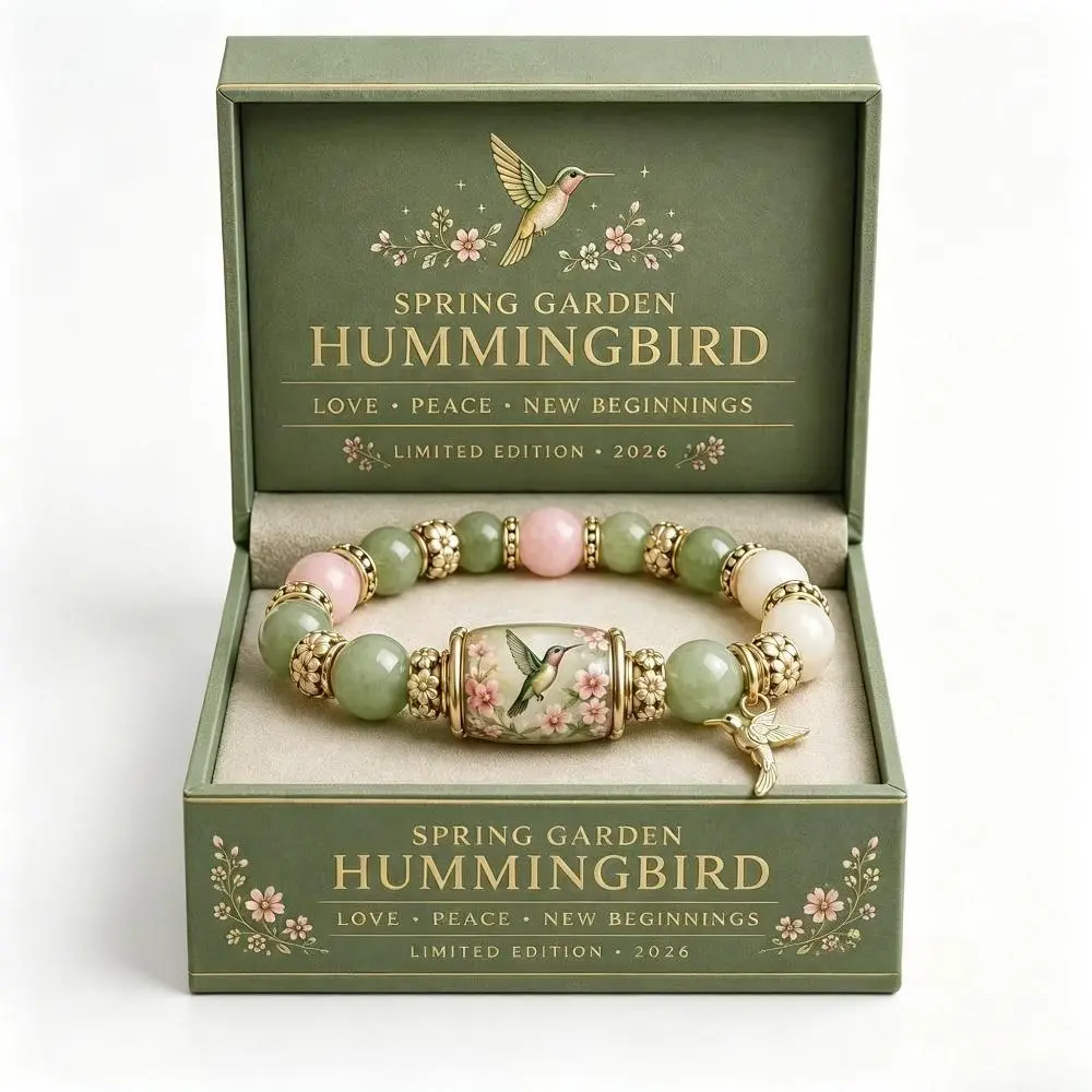 Abs-Alloy Elegant Hummingbird & Floral Detail Beaded Bracelet - Unisex Stretch Fit Elastic, Casual Everyday Wear Stackable Lucky Charm Gift, Abs Beads, Daily Wear, Birds, Collectibles, Arm Candy Accessories