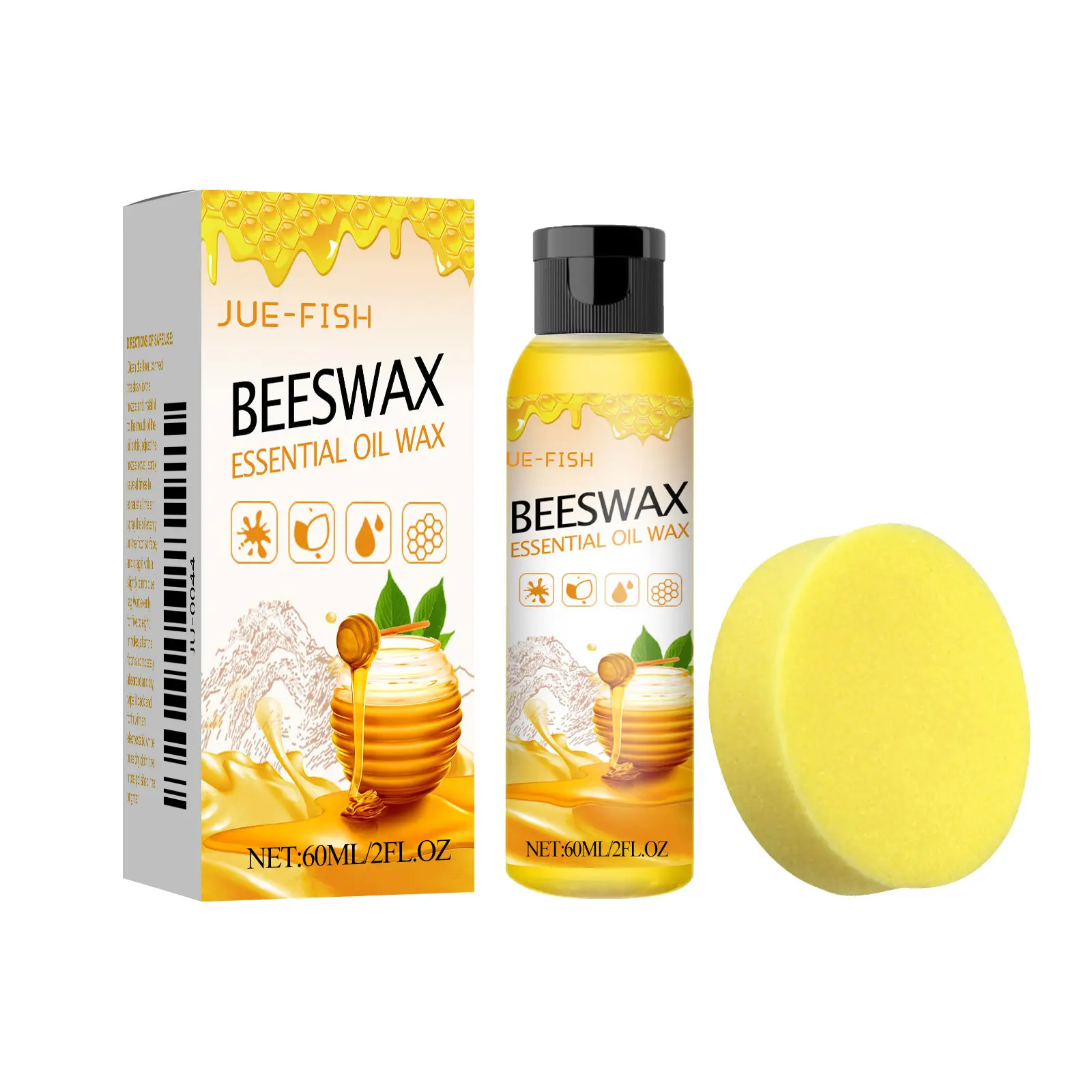 Household Beeswax Spray with Mineral Oil - Furniture Shine Enhancer for Redwood Furniture, Solid Wood Floor Maintenance, Crack Prevention, Odor Removal, Cloth