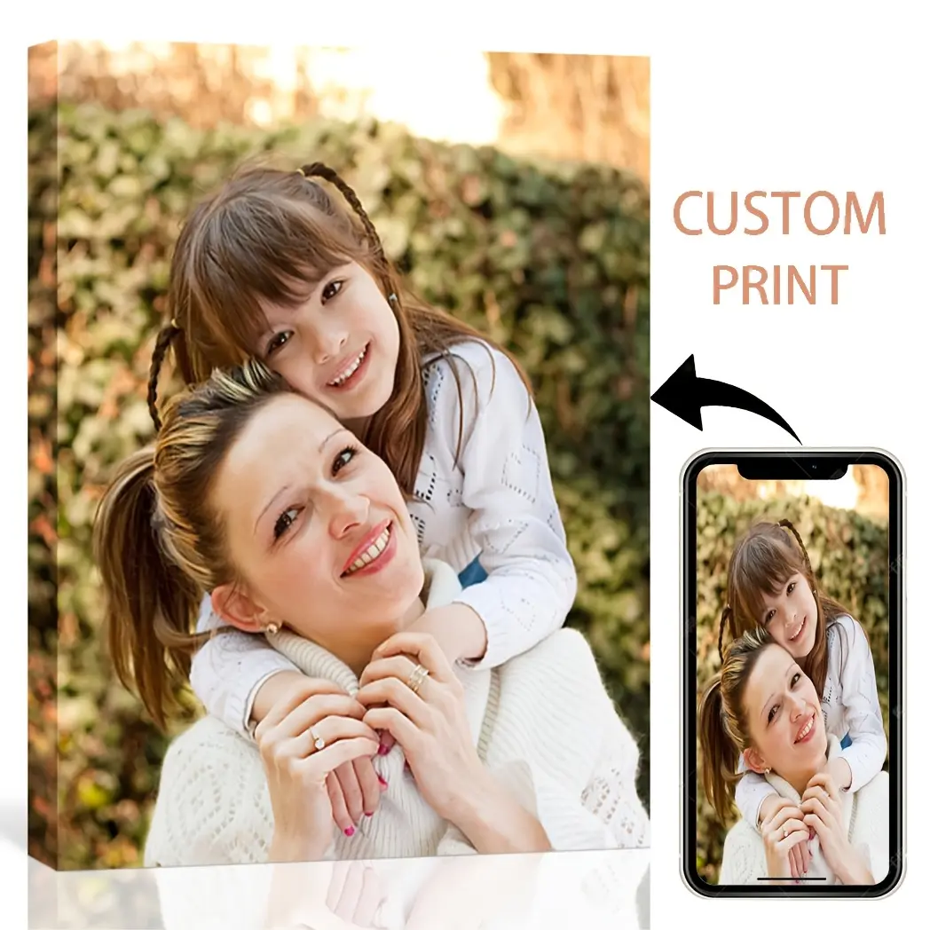 Personalized Portrait Canvas, Custom Photo Wall Art From Your Picture, Unique Self Portrait Decor, Modern Home Decoration Gift, Premium Canvas Artwork