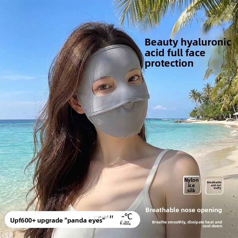 Women's sun protection face mask, UPF50+ UV protection, sun-blocking ice silk face mask, cycling protective face mask, sports mask, facekini face mask