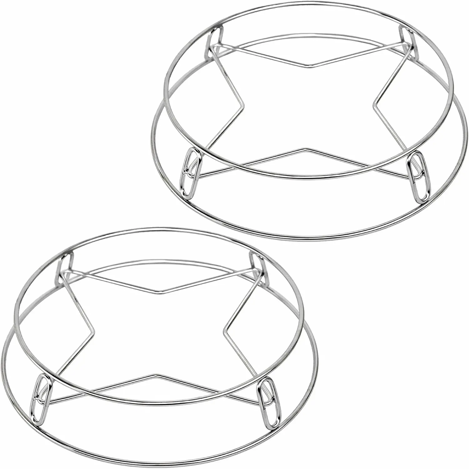 Round Steamer Rack and Cooling Rack, Stainless Steel Rack Cooking, Wire Instant Pot Trivet, Stainless Steel Baking Steaming Grilling Rack, 2 Piece