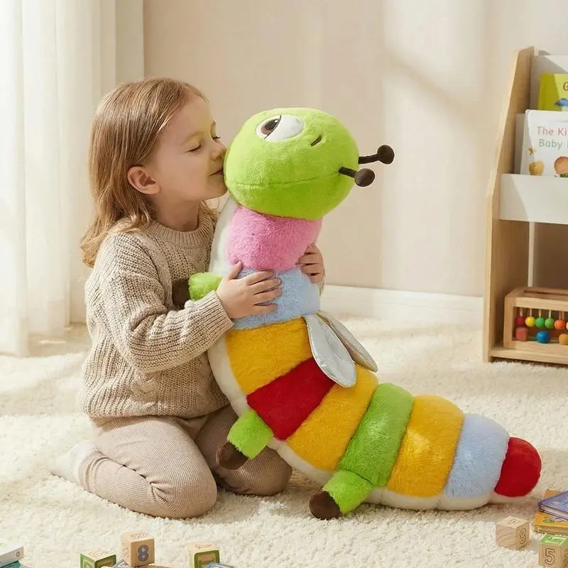Colorful Caterpillars Plush Toys Insect Stuffed Doll 13/70/90/130cm Dolls Keychain Throw Pillow Sofa Cushion Birthday Gifts
