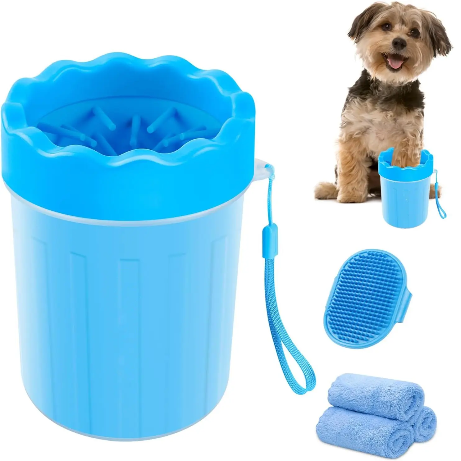 5-Piece Dog Paw Cleaner Set, Mud-Resistant Pet Foot Care Kit, Essential Dog Paw Protection, Easy-To-Use Cleaning Tools for Dogs