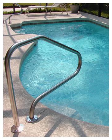 36 Inch Swimming Pool Ladder Above Ground W/ 3 Plastic Removable Steps Non-Slip Heavy Duty Steel - Grey