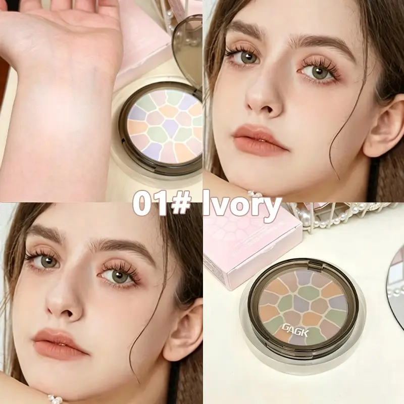 High Coverage Concealer Powder, Smooth Transparent Finish, Reusable Pressed Powder, Oil-Free, Invisible Pores, Long-Lasting, Lightweight, Natural Look