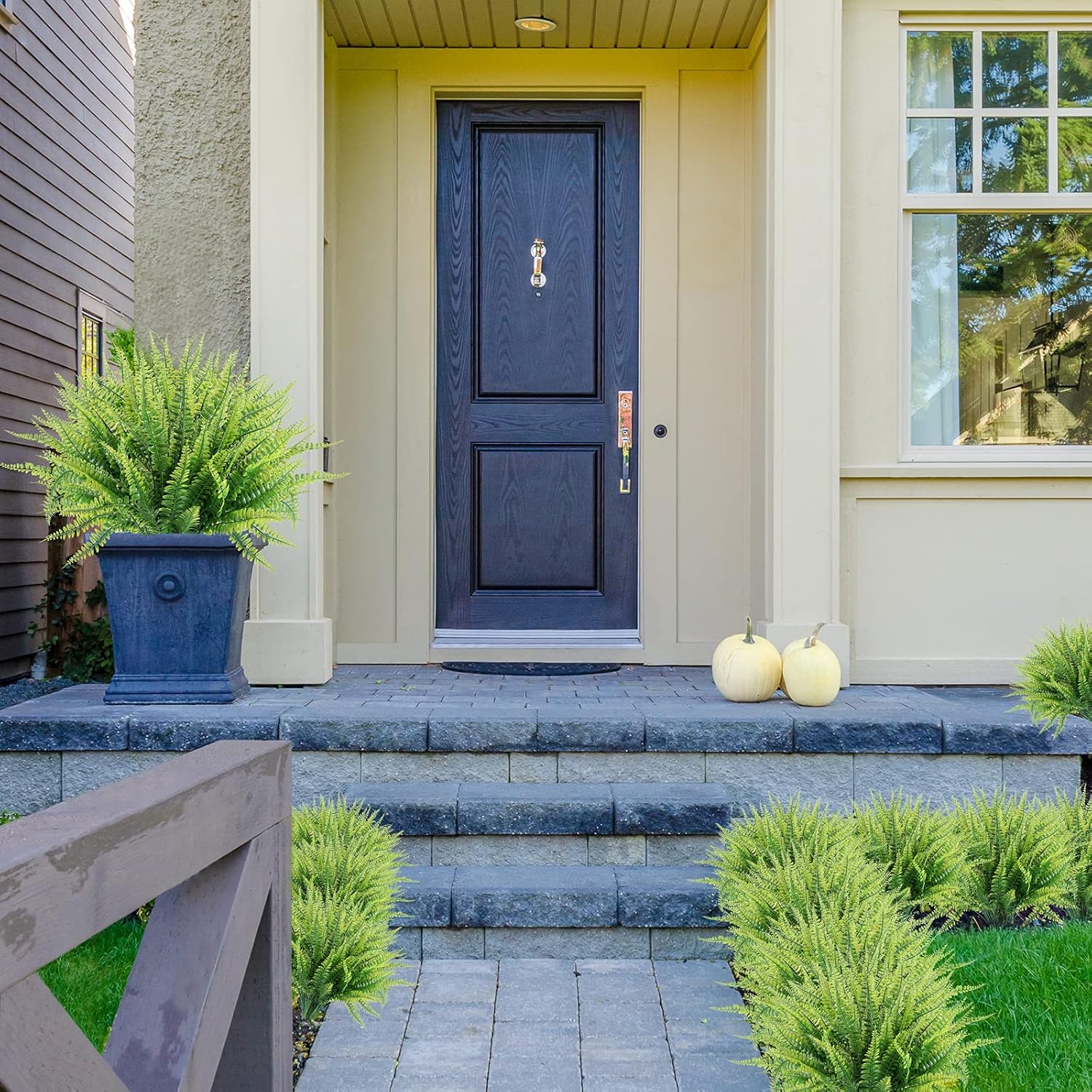 Artificial Boston Fern, 12 Bundles Fake Boston Fern Greenery, Outdoor UV Resistant No Fade Faux Plastic Artificial Hanging Plant, Decorative Garden Porch Window Box Decorations, Artificial Ferns, Artificial Plants Artificial Boston Fern, 12 Bundles Fake Boston Fern Greenery, Outdoor UV Resistant No Fade Faux Plastic Artificial Hanging Plant, Decorative Garden Porch Window Box Decorations, Artificial Ferns, Artificial Plants