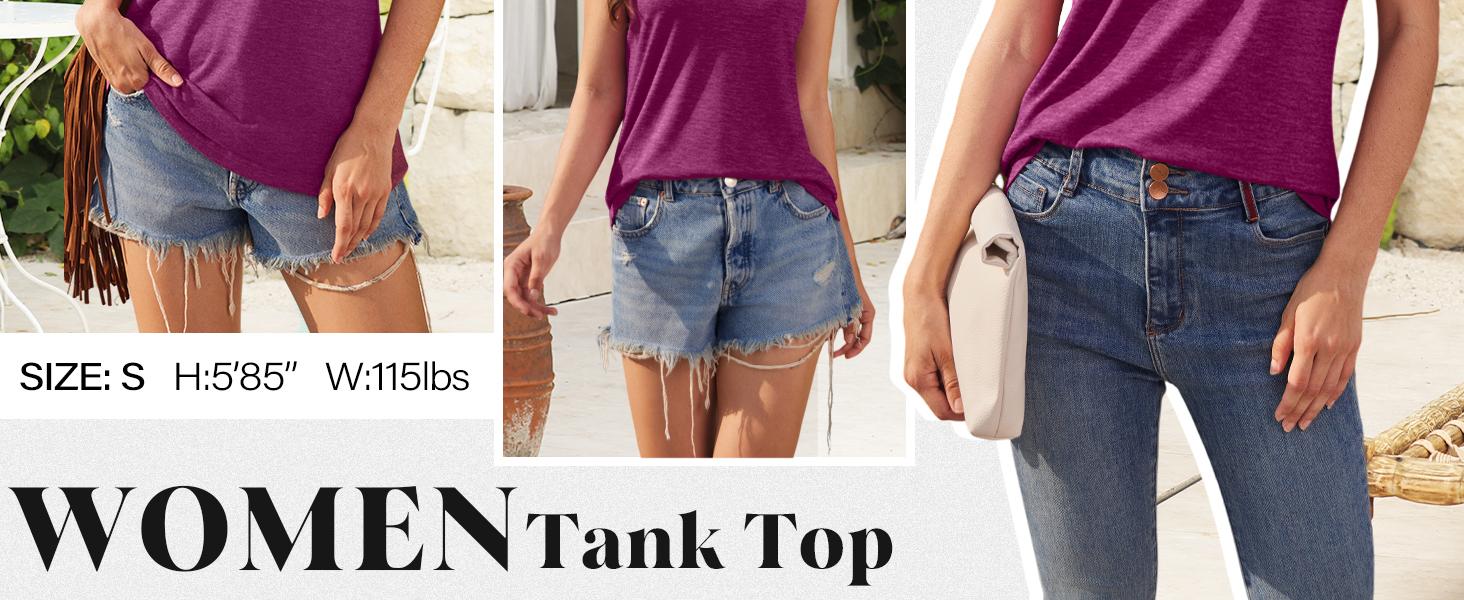 Women's Tank Top, Casual Loose Fit, Spring/Summer Style, V-neck Sleeveless Black T-shirt, Fashionable, Simple and Cute, Basic Business Attire, Fashion Women's Clothing Store, 2026 S