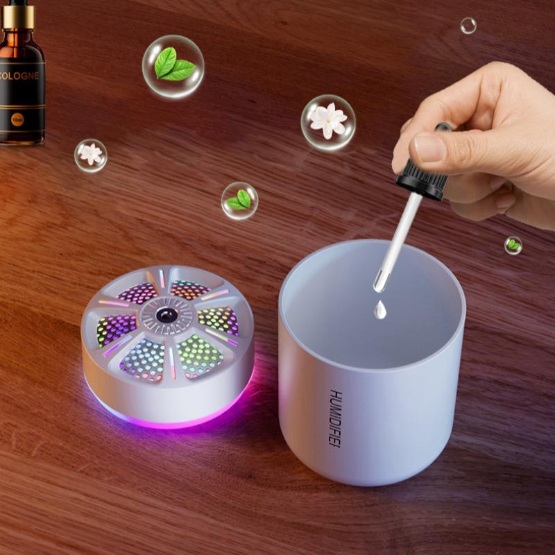 USB Powered Air Humidifier, Portable Mini Aroma Diffuser with Colorful LED Light, Silent Humidifier for Home, Bedroom, Car, Silent Spray Humidifier, Home Travel Humidifier