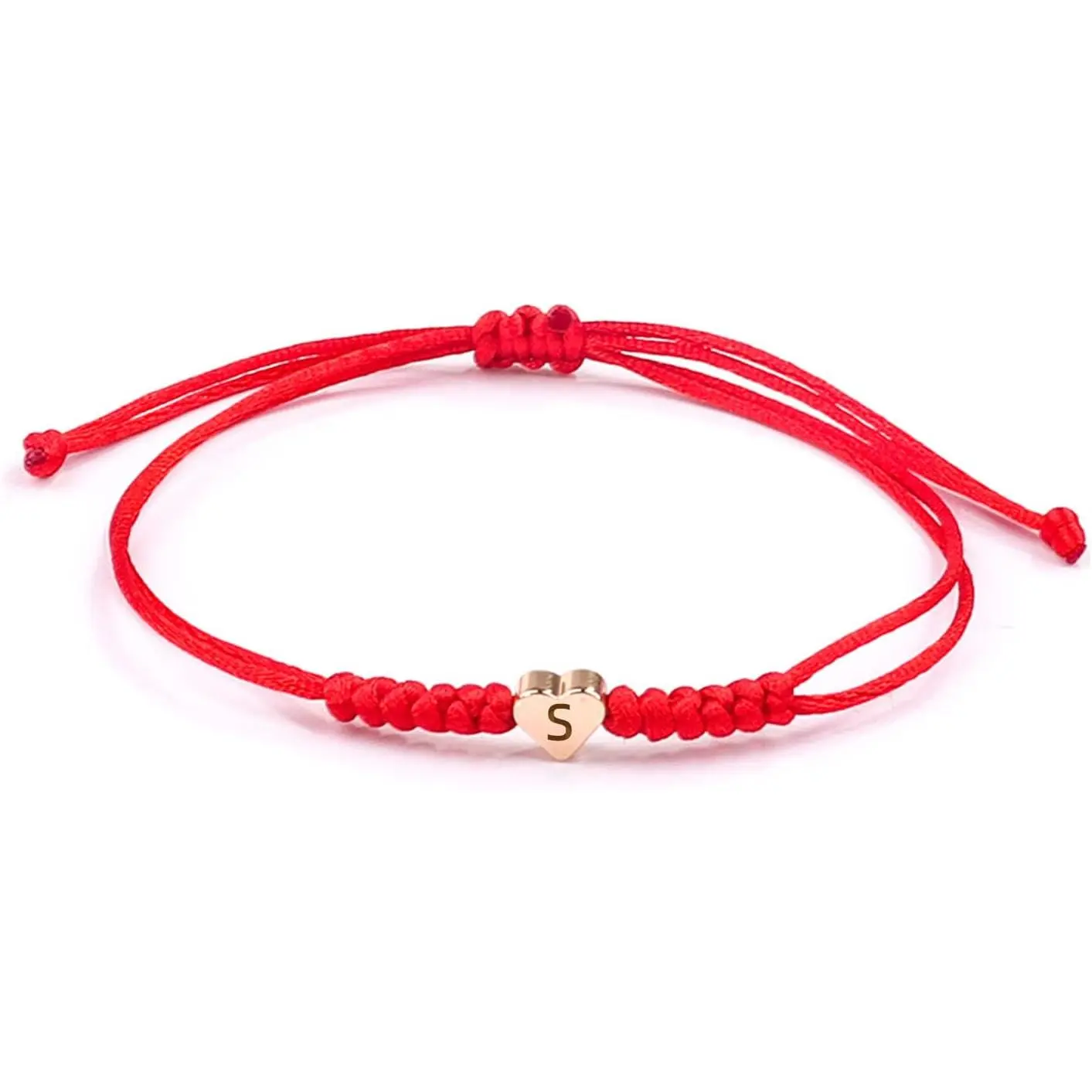 Red Initial Bracelet for Women Men Initial  Letter Bracelets Red String Bracelets with Initials  Rope Braided Personalized Birthday Gifts-26 Initials