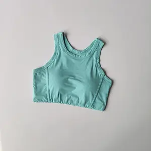 Running Sports Underwear Anti-vibration High-intensity Fitness Pilates Top for Women with Bra Outside Yoga Vest with Chest Pad