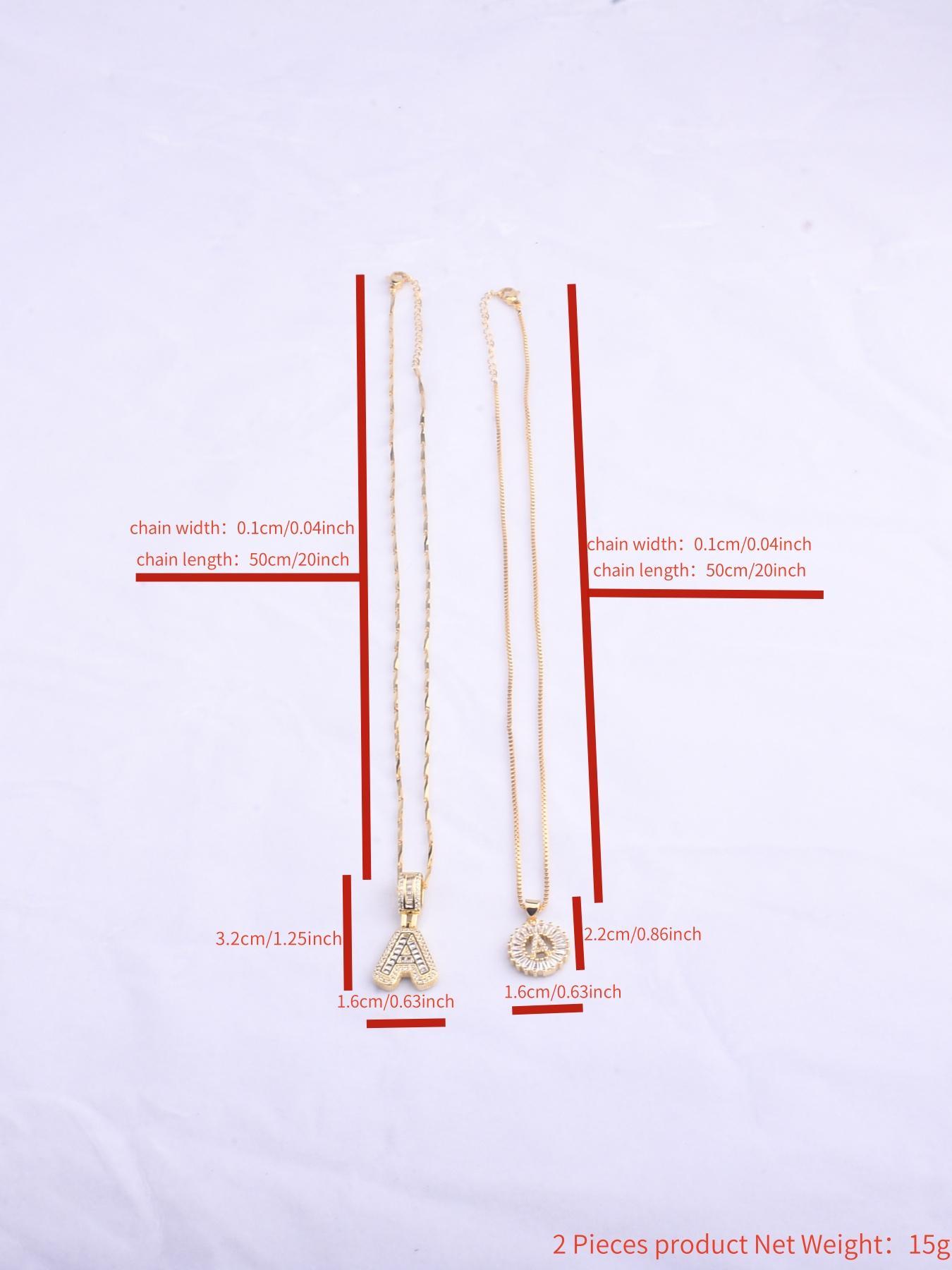 Initials Necklace with Box, 26 Letters Pendant Necklace for Women & Girls, Fashion Jewelry for Party, Daily Decor, Trendy All-match & Exquisite Jewelry for Birthday Gift, Initial Necklace Set