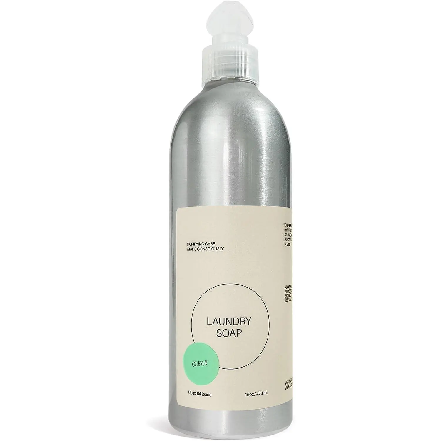 Concentrated Laundry Soap Refill (64 loads):  Liquid Detergent | , -Safe | Stain Remover for Clothes | HE Compatible | -Based, Enzyme Cleaning (Unscented)