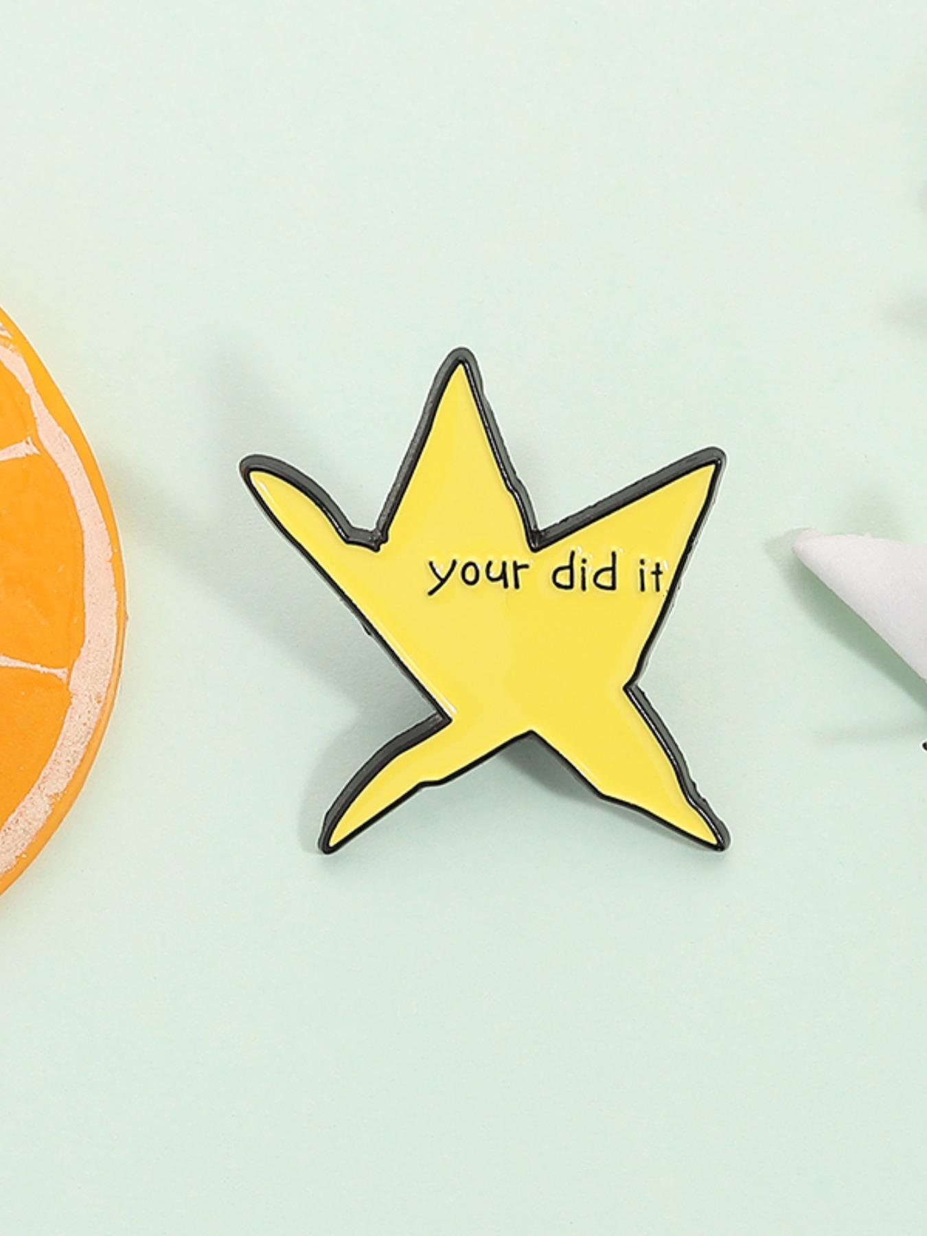 Star Shaped Brooch, Creative Star Design Brooch, Fashion Accessories for Women & Men, Cute Enamel Pin Suitable for Backpacks, Jeans, Scarves, Hats Decoration, Jewelry