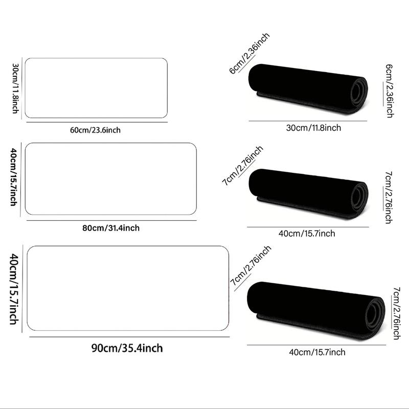 Creative Flower & Cat Pattern Mouse Pad, Large Gaming Mouse Pad, Non-slip Computer Keyboard Pad for Home Office