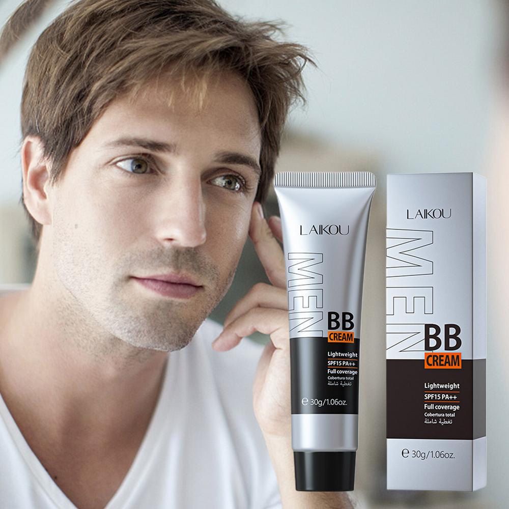 BB Cream for men Face Makeup concealer Foundation Sunscreen Repair Liquid Foundation for Oil Control Brighten skin tone 30g