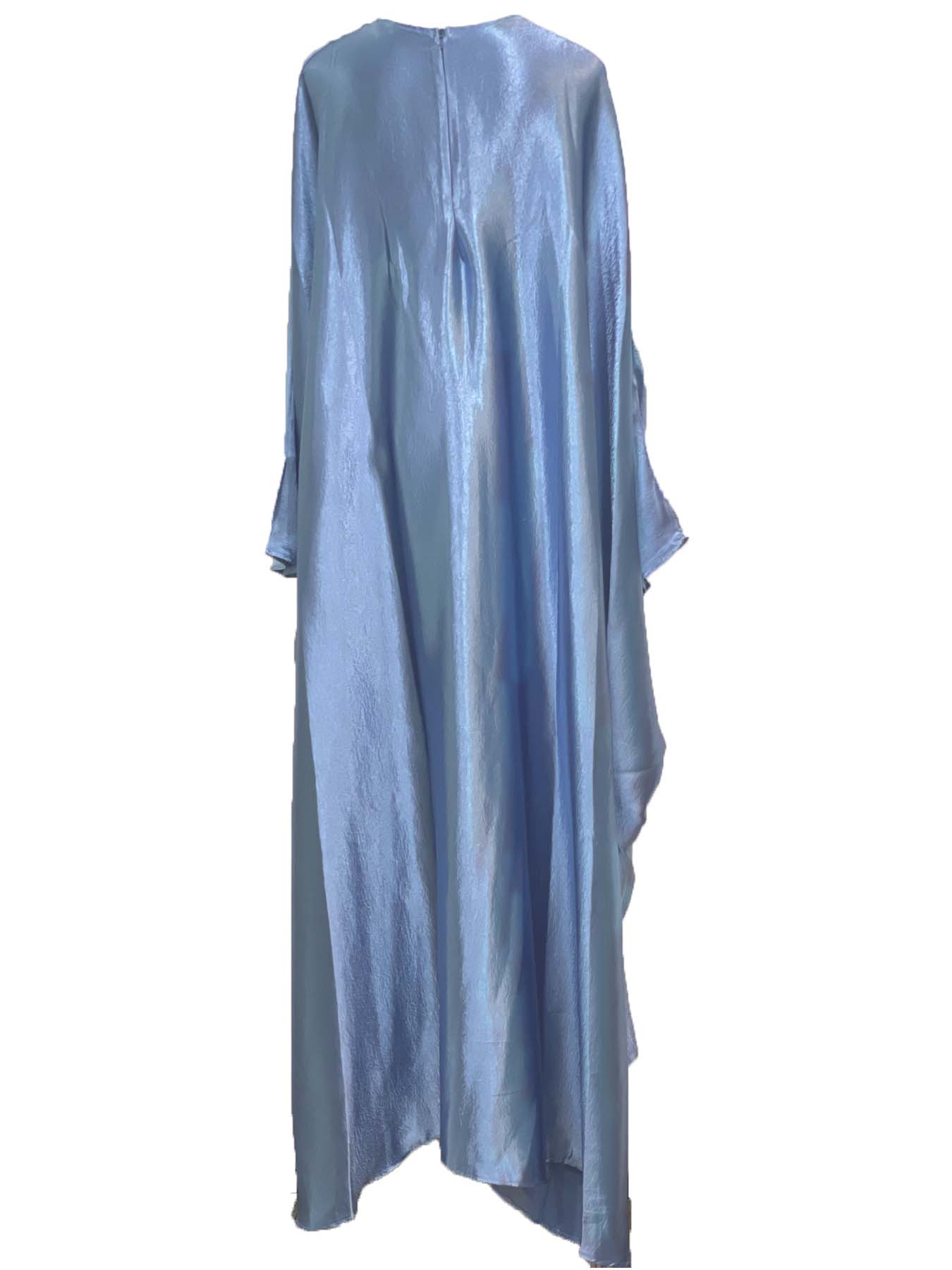 Women's Solid Color Abaya Dress without Scarf, Modest Long Sleeve Round Neck Abaya for Daily Wear, Ladies Islamic Clothing for All Seasons