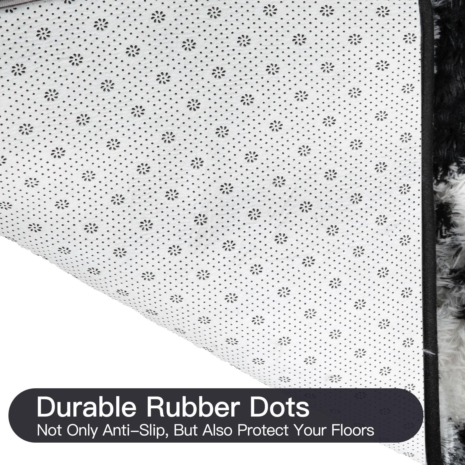 FAMVAL Large Size Plush Rugs Big Fluffy Area Rug Non-slip Soft Shaggy Carpet Mats for Livingroom Bedroom Nursery Home Decor Cow Print Christmas gifts