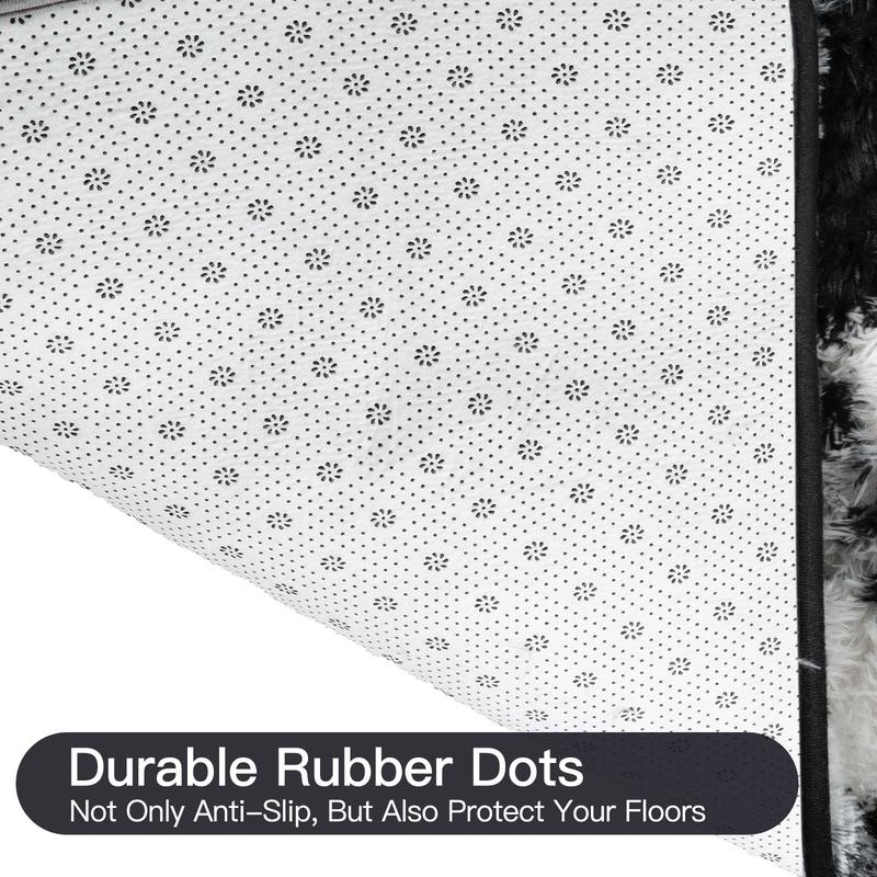 FAMVAL Large Size Plush Rugs Big Fluffy Area Rug Non-slip Soft Shaggy Carpet Mats for Livingroom Bedroom Nursery Home Decor Cow Print Christmas gifts