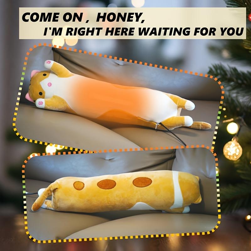 USB-Powered Heating Pad with Adjustable Temperature & Timer, Soft Fabric with Cute Cat & Fox-like Design - USB Plug-in Heating for Neck, Waist, Abdomen - Ideal for Women'S Menstrual Cramps, Christmas Gifts, Festive Use - Safe & Portable Hea