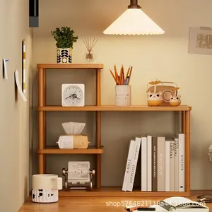 1pc Desktop Organizer Shelf, Multi-Layer Bookshelf for Office Desk, Free Combination Storage, Small Home Table Top Rack