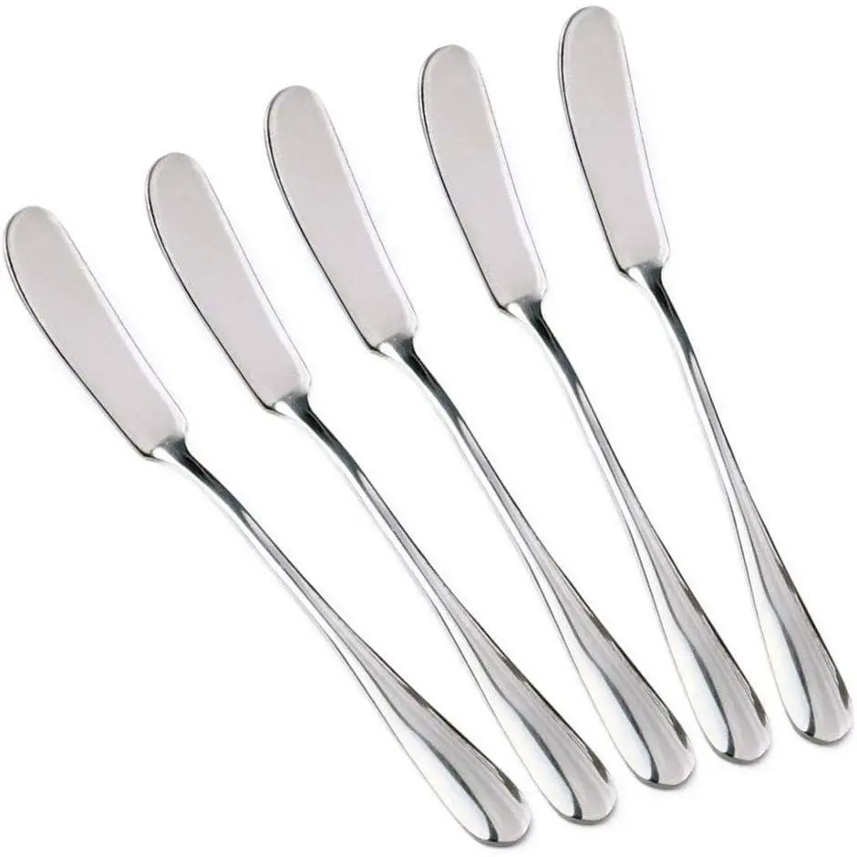 Colorsheng Set of 5 Stainless Steel Butter Knife, Butter applicator, Breakfast Spreads,soft cheeses and jam
