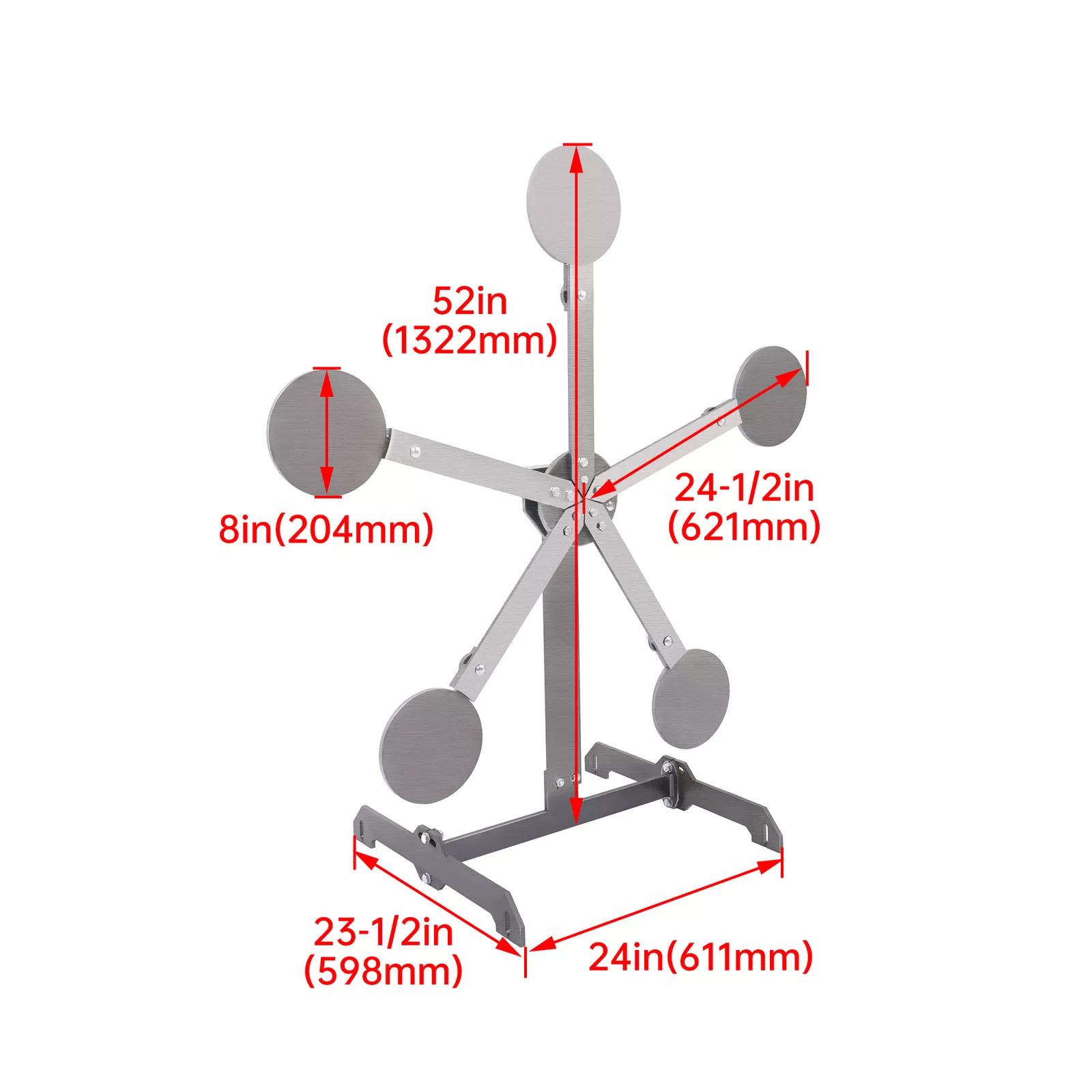 Metal 8" inch Portable Reactive Steel Shooting Target, No Welding