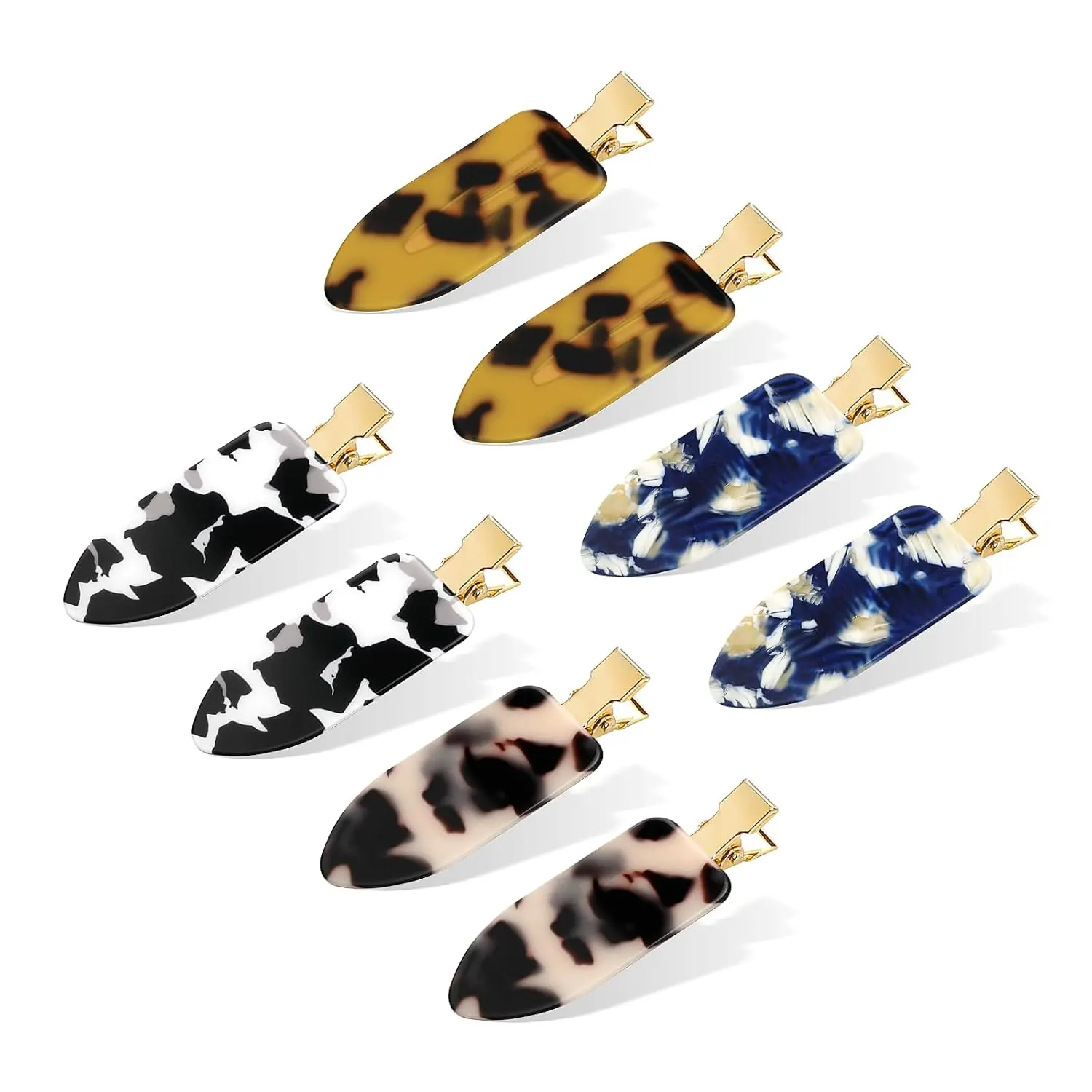 8 count No bend, No Crease Hair Clips for Women Makeup Hair Clip Duckbill Clips Creaseless  Hair Barrettes for Salon Hairstyling Accessories