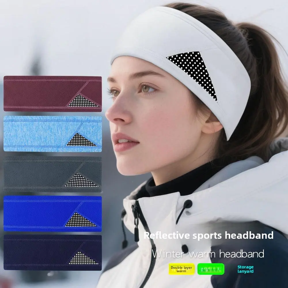 Reflective Winter Outdoor Warm Sporty Sports Headband for Running, Mountaineering, Skiing & Cycling, Sporty Sports Headbands