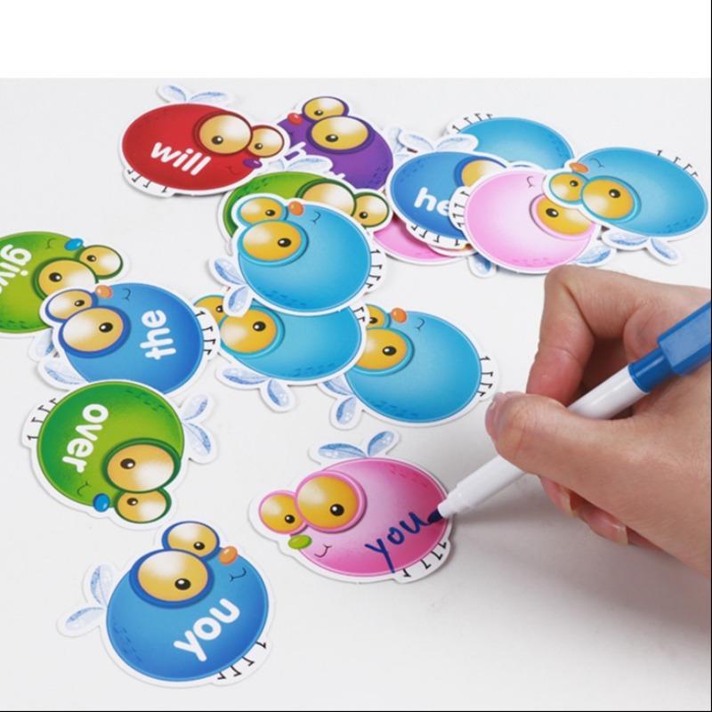 Sight Word Swat Game, 1 Set Phonic Toy, Language Toy, Interactive Brain Games, Visual Stimulation Cards, Bilingual Flash Cards